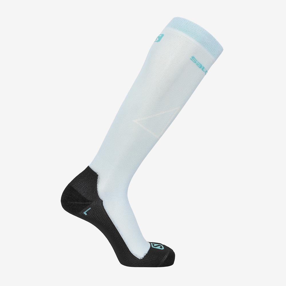 SALOMON QST Philippines - Men's Socks - White | 241876-ALZ